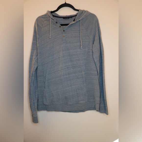 *SOLD ON EBAY* Apt 9 Men’s Gray Buttoned Cotton Hoodie - Picture 1 of 5